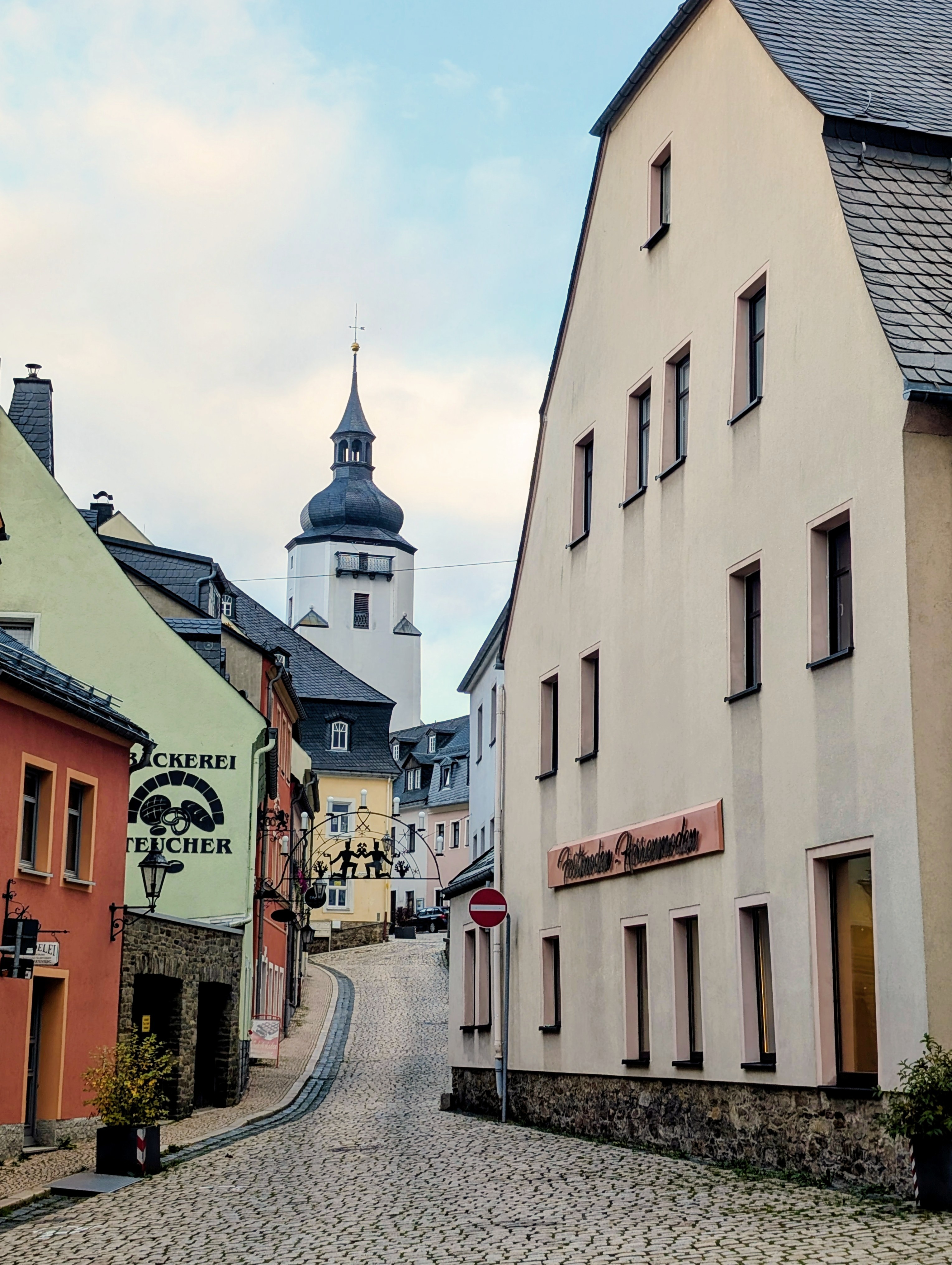 Blick auf die Innenstadt von Schwarzenberg